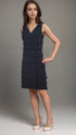 CHACHA Ruffle V Neck Sleeveless Knee length Dress - D107